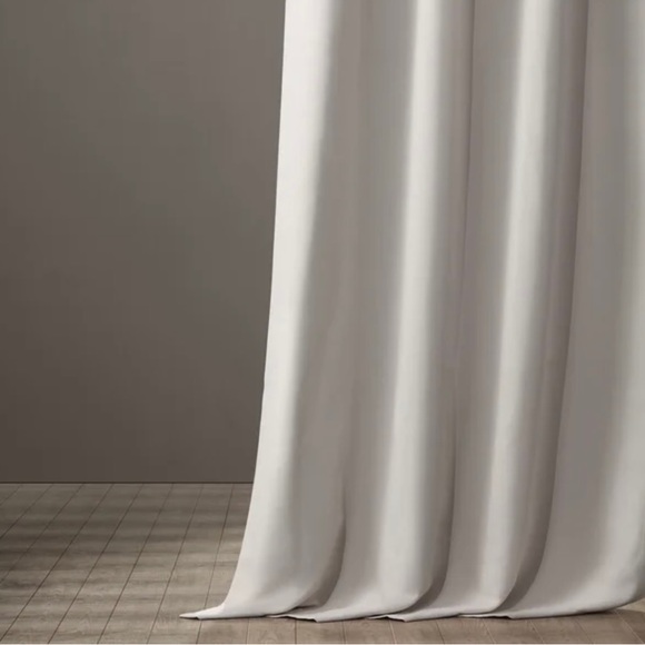 Solid Room Darkening Rod Pocket Curtain Panels (Set of 2) - Picture 7 of 10